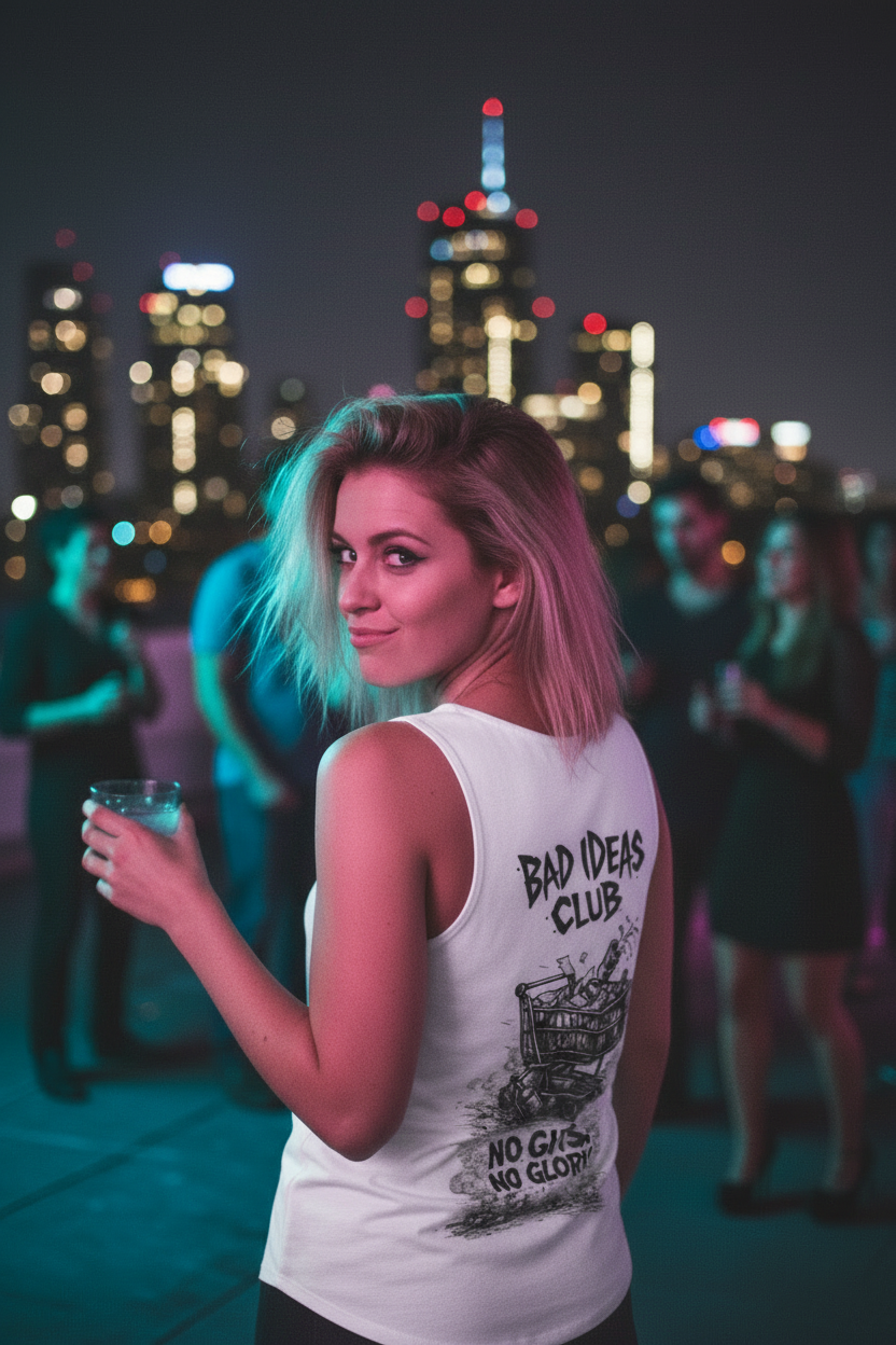 Bad Ideas Club Tank Top | No Guts No Glory Women's Graphic Tank | Honor and Home