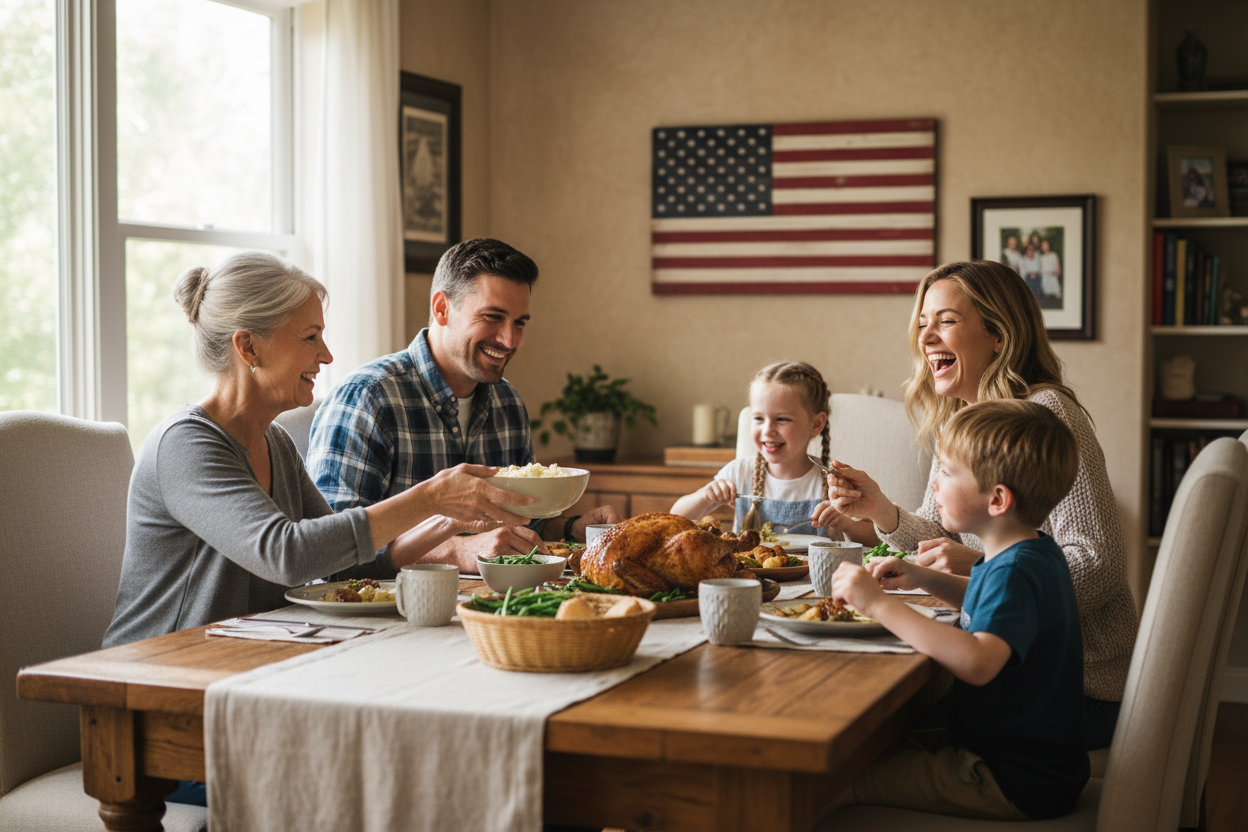 Familia Real Americana en el Comedor