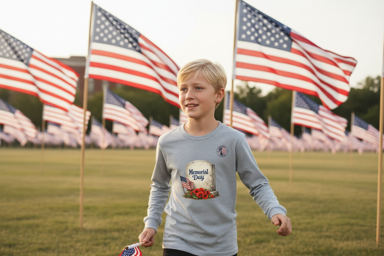 Youth Memorial Day Long Sleeve Tee