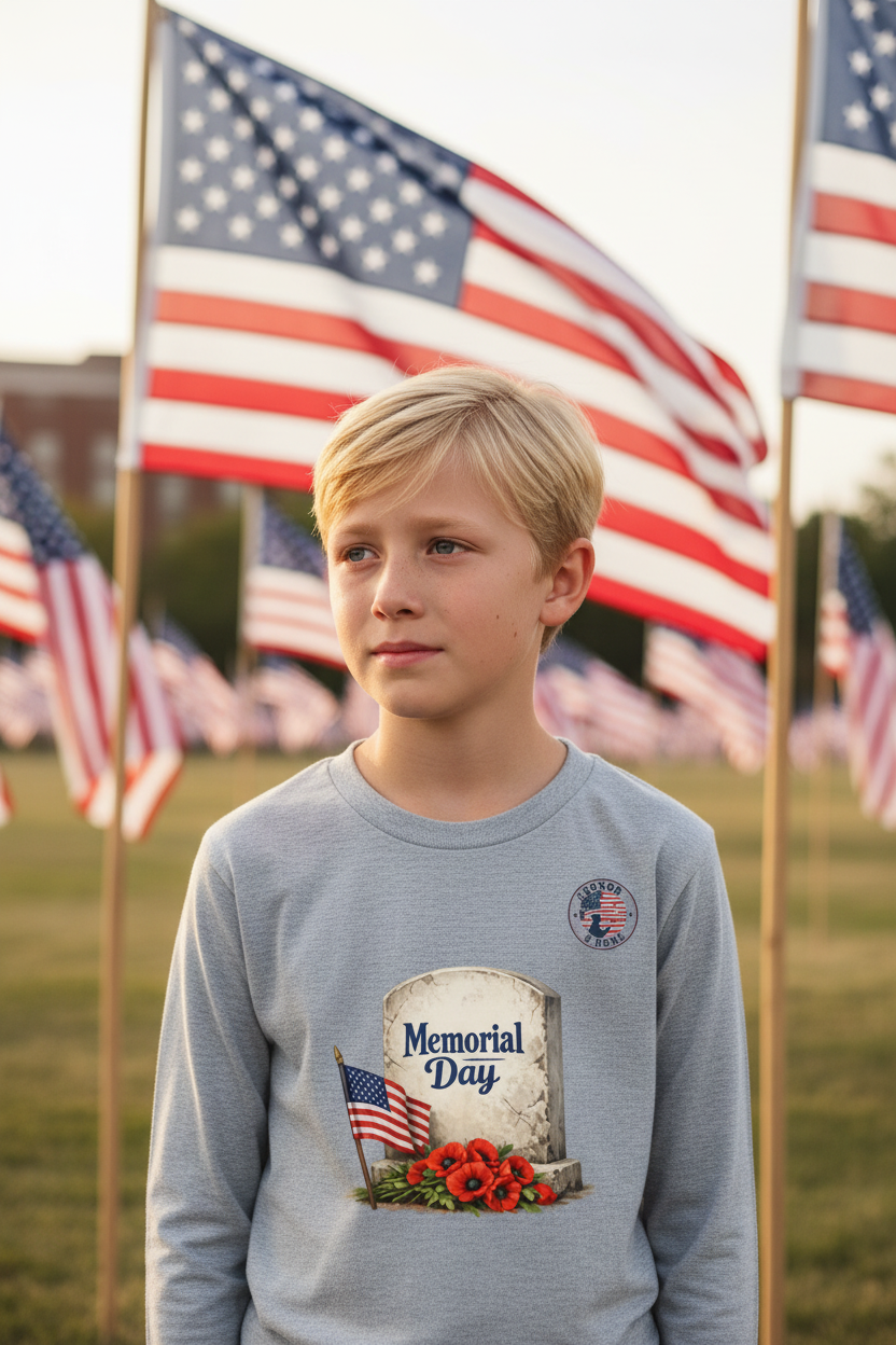 Youth Memorial Day Long Sleeve Tee