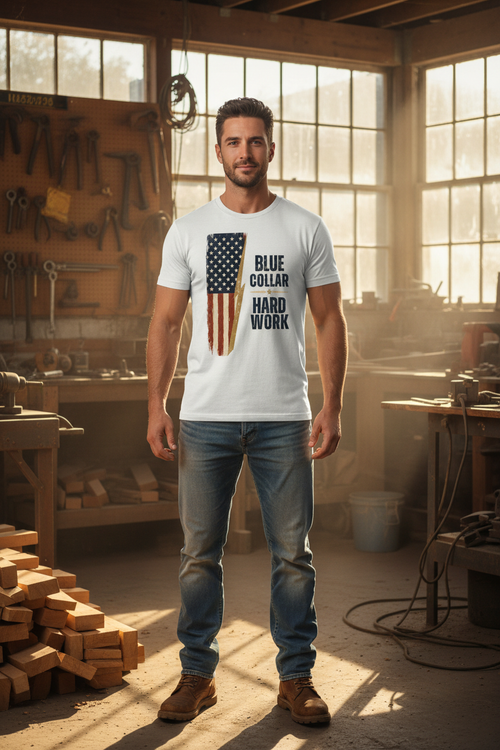 Modelo Blue Collar Hard Work