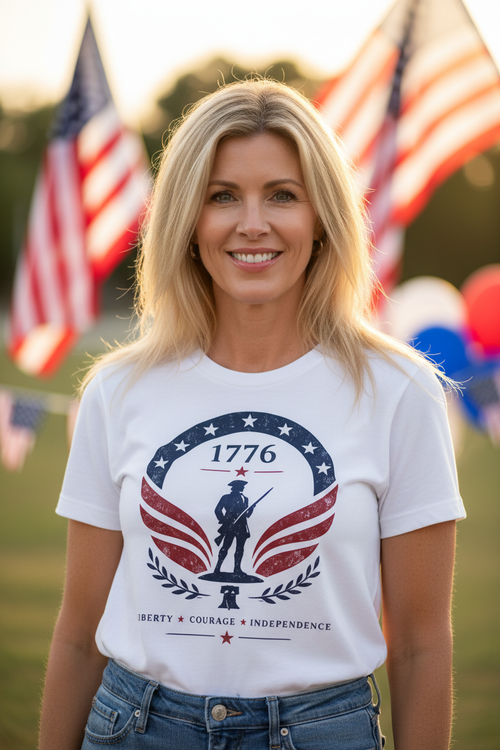 Modelo con playera 1776