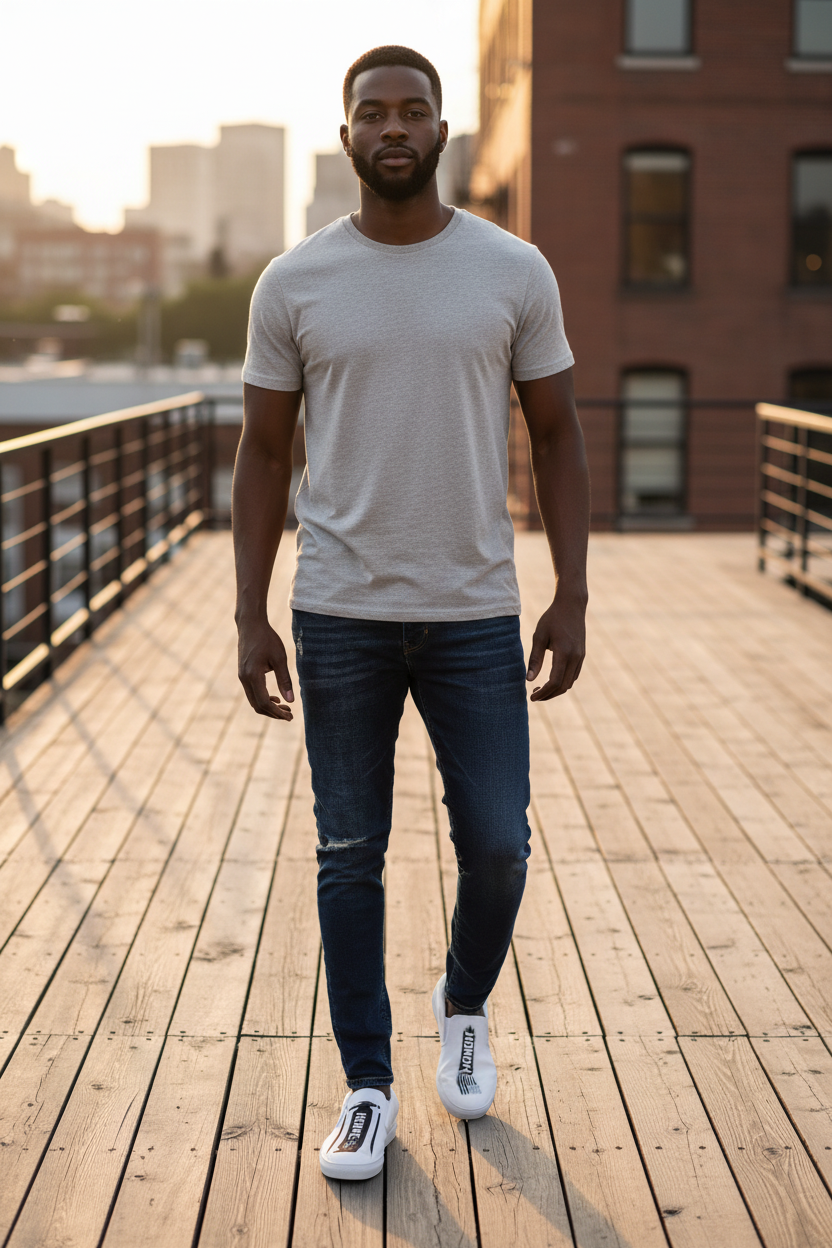 Modelo con Slip-On Canvas Shoes Honor and Home