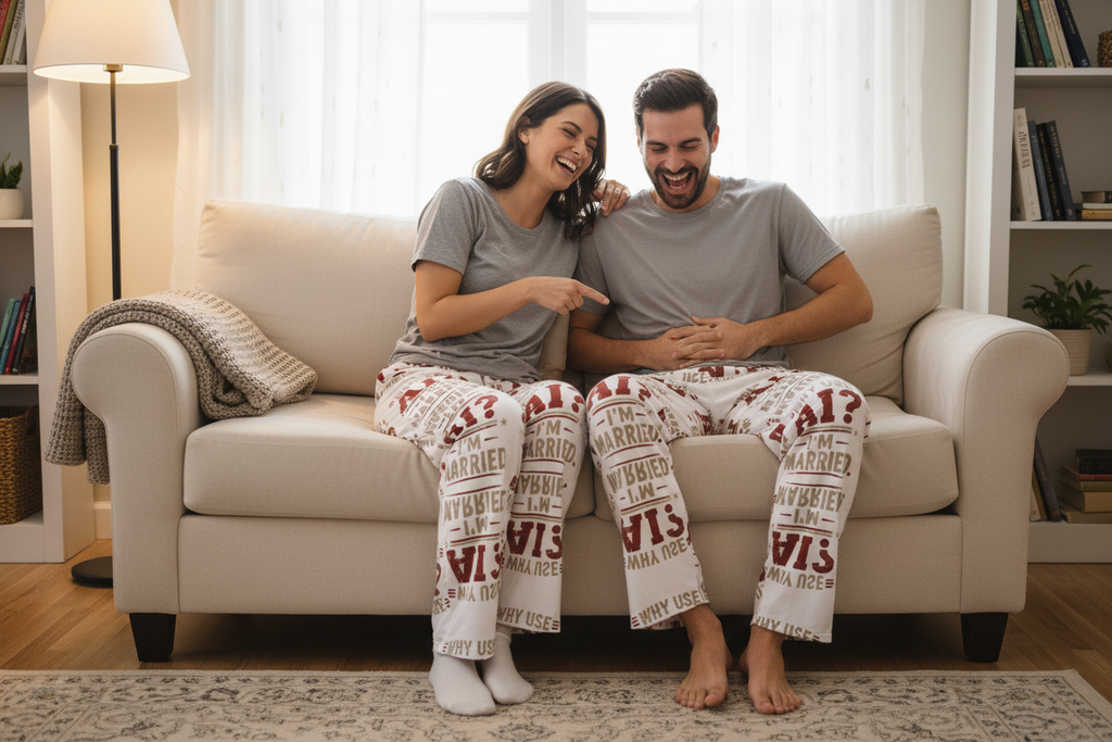 Pareja con pantalones iguales