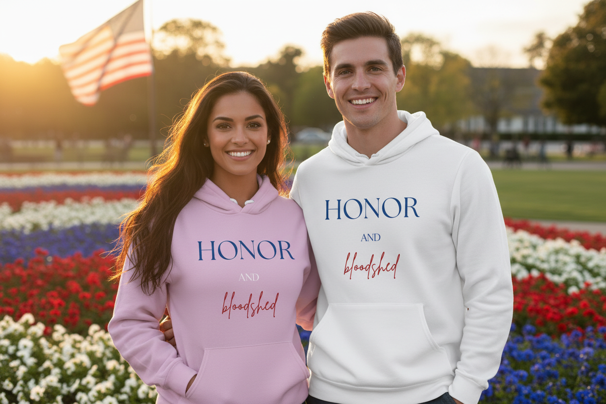 Patriot Hoodie - Pareja lilac y blanco
