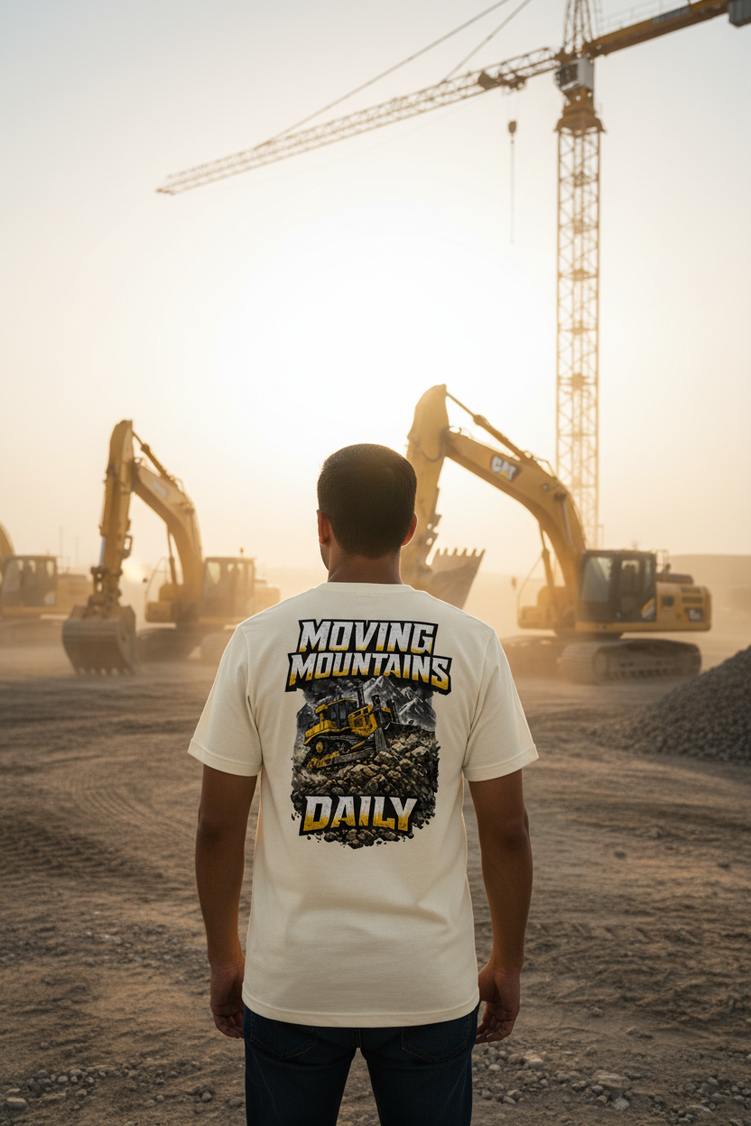 Playera con maquinaria pesada