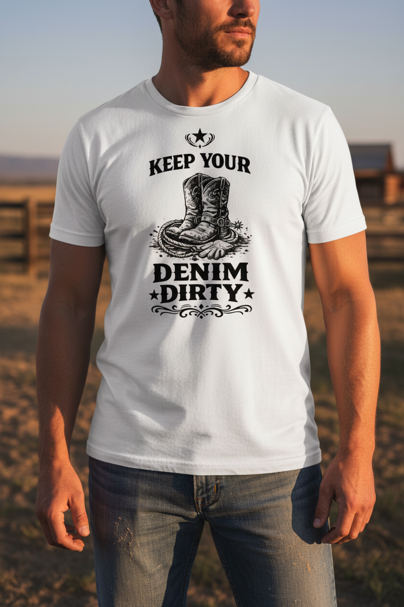 Playera Keep Your Denim Dirty visible