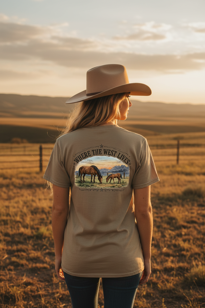 Rubia de espaldas - Where the West Lives