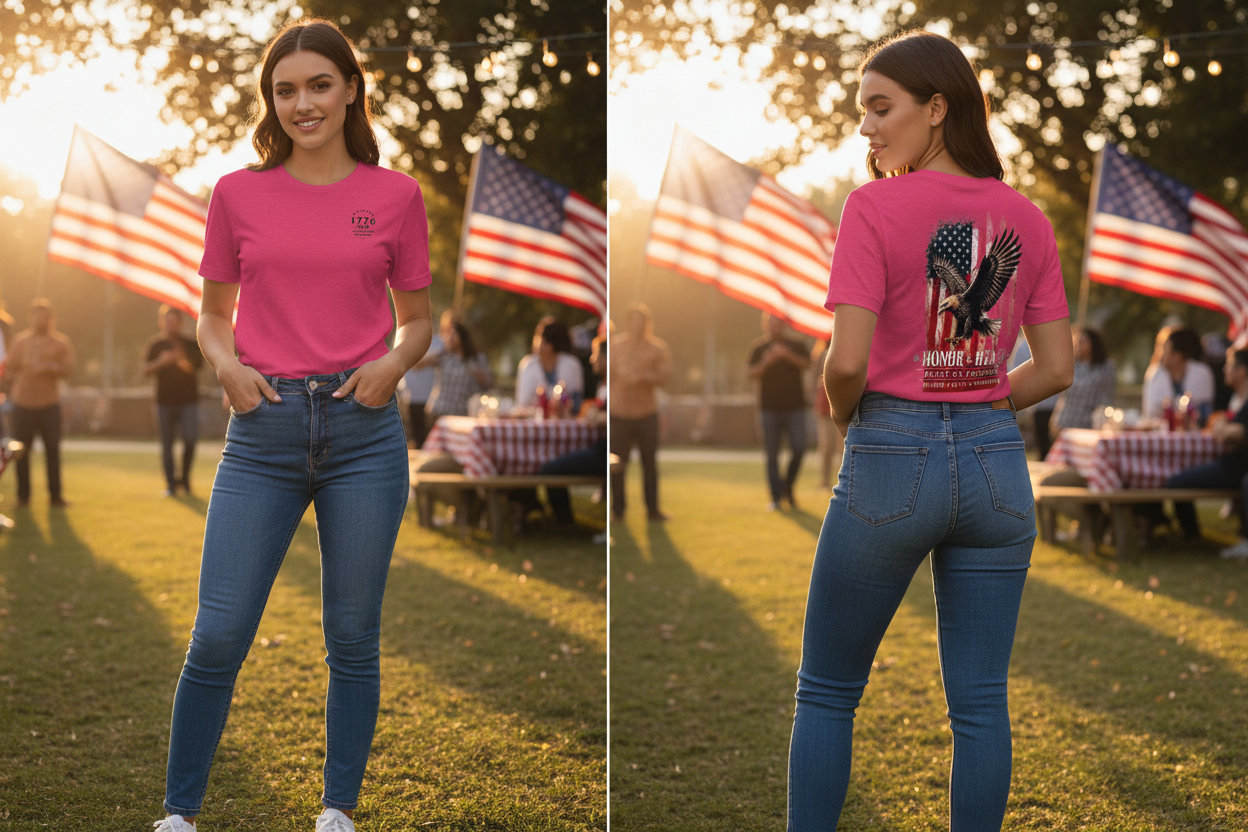 She Stands - Frente y Espalda con producto real