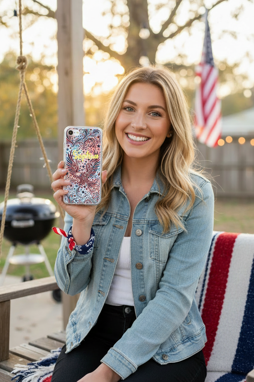 Custom Patriotic Clear iPhone Case – Design Your Own | Honor and Home