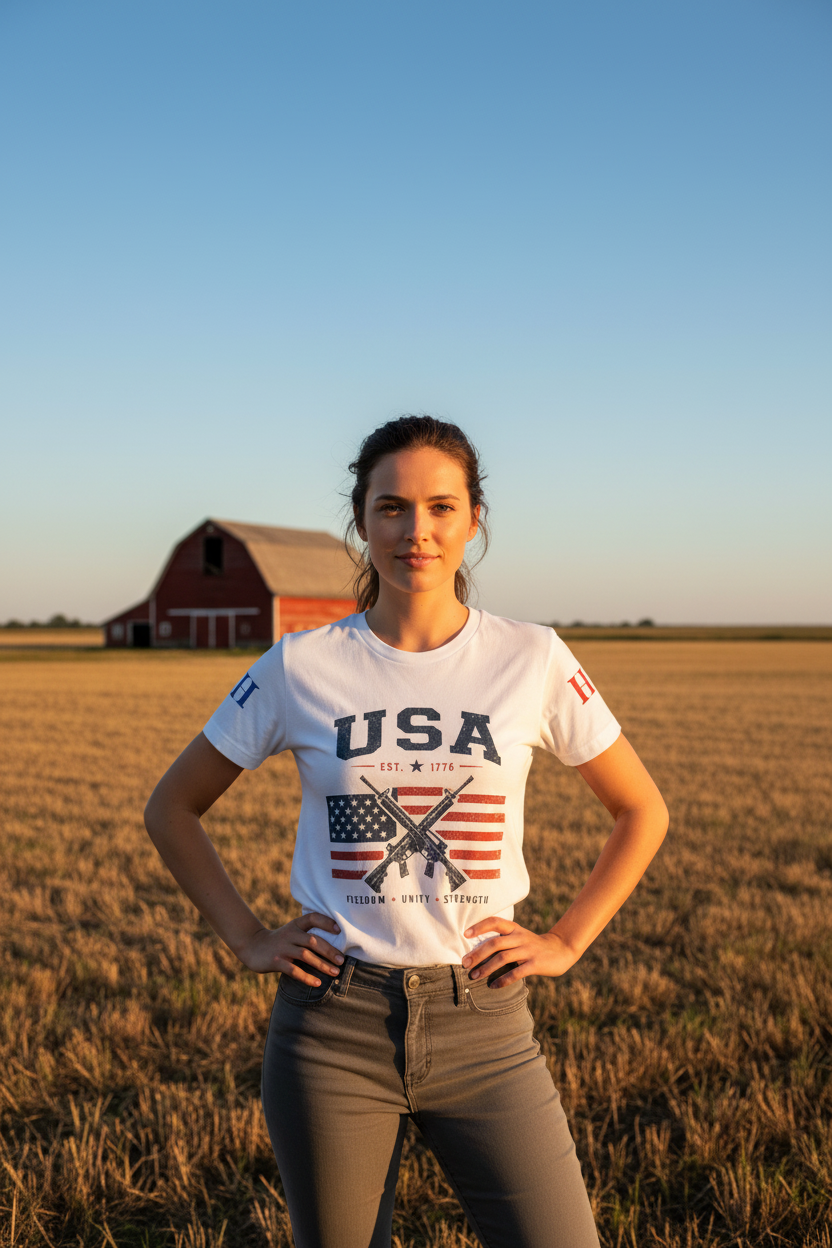USA Freedom Tee - Rural Background